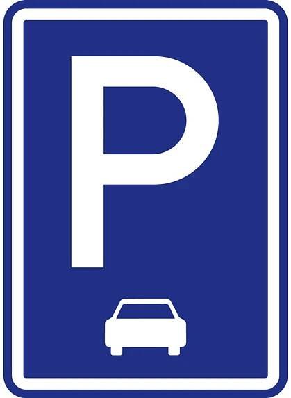 Dopravní značka – Parkoviště podélné stání