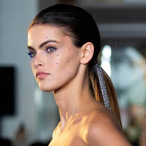 Christian Siriano Fall 2019 Featured Swarovski Crystal Freckles