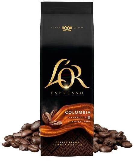 Zrnková káva L'OR Espresso Columbia 500g ⇒ 329 Kč - L'OR zrnková káva
