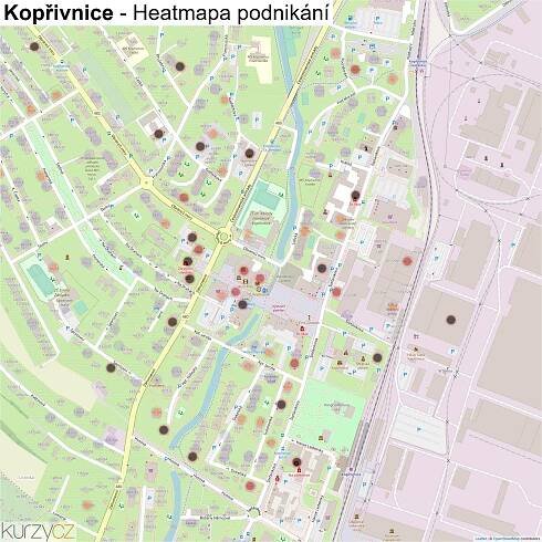 Kopřivnice - mapy | Kurzy.cz