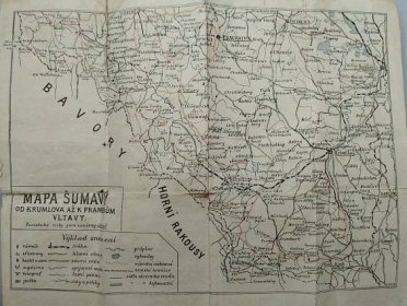 1896*Starožitný průvodce Šumavou*2x mapa*Zevrubný popis Šumavy - Mapy a průvodce
