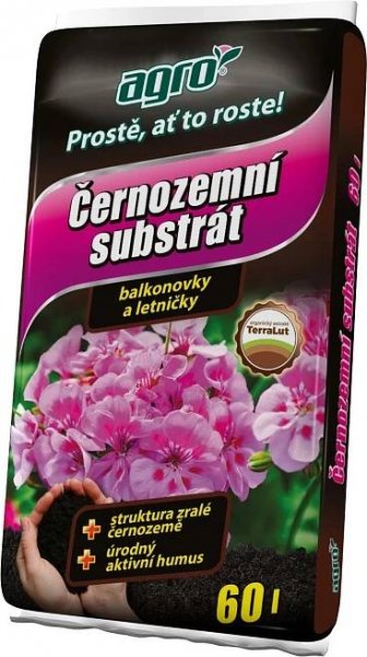 AGRO Černozemní substrát pro balkónovky a letničky 60 l