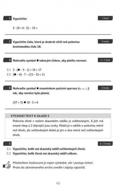 Příprava na státní přijímací zkoušky na osmiletá gymnázia - Matematika - Pavel Zelený - UčebniceMapy.cz