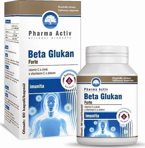 Pharma Activ Beta Glukan Forte vitamin C a zinek 60 cps.