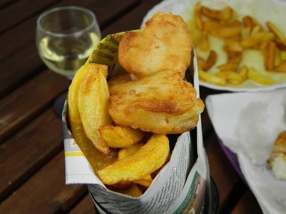 Fish and Chips with Mango Mayo