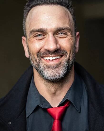 Jeff Bosley 8x10 red tie smile