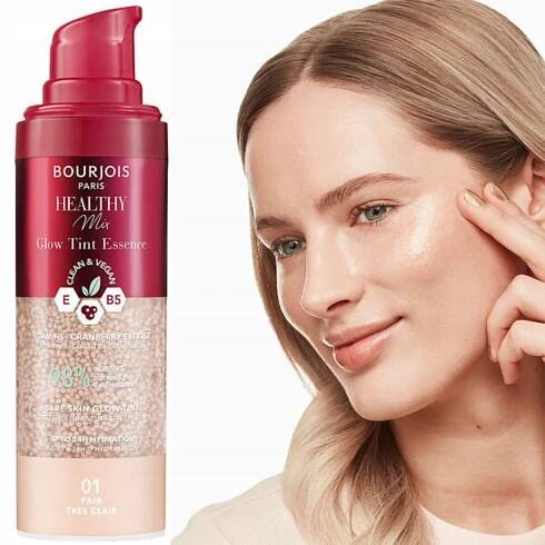 Bourjois Paris Healthy Mix Clean & Vegan Glow Tint Essence hydratační a tónující esence 03 Light Medium 30 ml