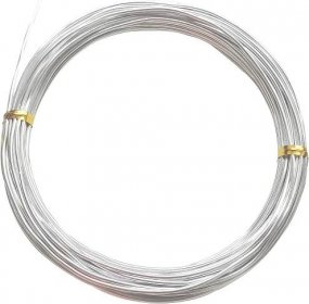 Hliníkový drát, řemeslný drát, šperkařský drát, flexibilní modelářský drát vhodný, 3mm x 5m, 1ks