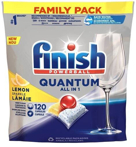 Finish Quantum All in 1 Lemon Sparkle 120 ks od 365 Kč