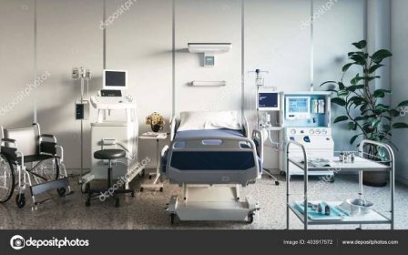 Stáhnout - Nemocniční oddělení s lůžkem — Stock obrázek