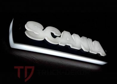 Scania 3D led nápis do clony - Truck-dekor.sk