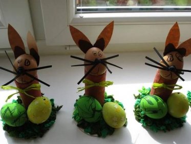three little bunnies made to look like bugs