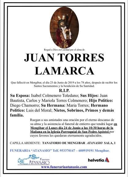 D. JUAN TORRES LAMARCA | Funeraria Atanasio