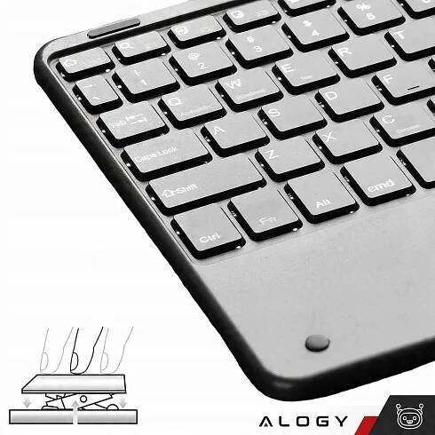 Bezdrátová klávesnice Bluetooth touchpad USB-C tichá slim Černá Alogy Vhodné pro model uniwersalna