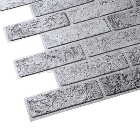 Obkladové panely 3D PVC TP10017309, cena za kus, rozměr 962 x 499 mm, cihla šedá, GRACE