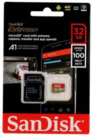 Paměťová karta SanDisk Extreme 32GB micro SDHC