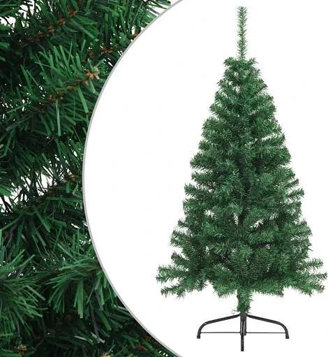 Umělý poloviční vánoční stromek se stojanem zelený 150 cm PVC Zelená321031