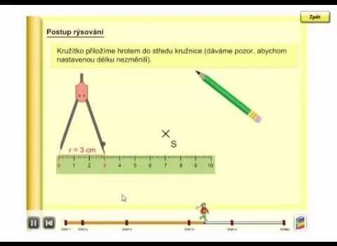 Rýsování kružnice (postup), Geometrie 3. ročník, strana 50, úvod
