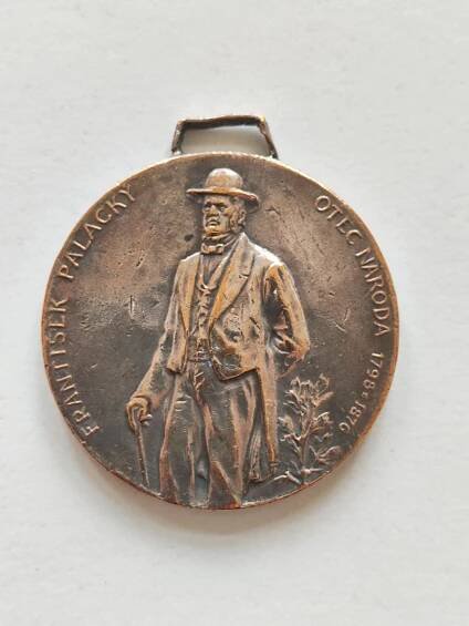 Medaile František Palacký, otec národa,Postříbrněný bronz