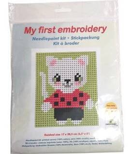 Moje první vyšívání - 17x20,5cm - Kočička