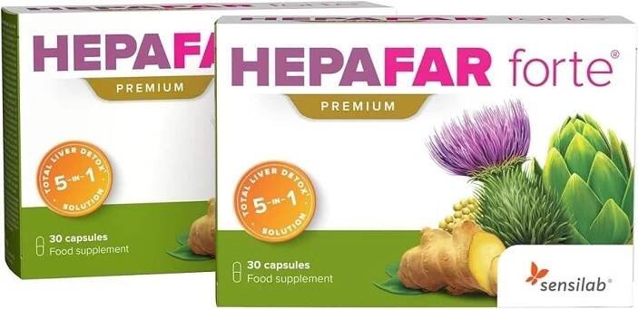 Hepafar Forte Premium – ostropestřec mariánský, artyčok - 2pack - Lékárna a zdraví