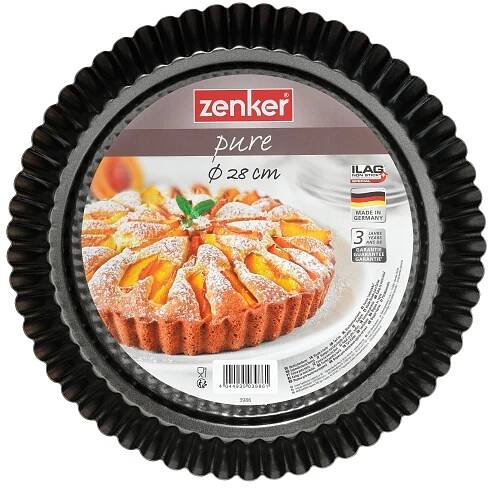 FORMA NA OVOCNÝ KOLÁČ  28/28/3,5 cm - černá, Basics, kov (28/28/3,5cm) - Zenker