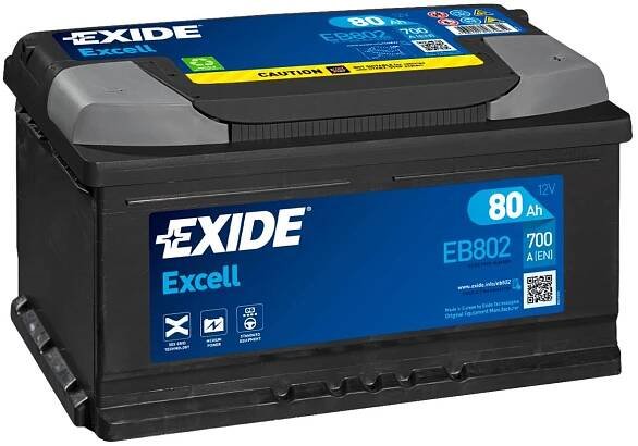 Exide Excell EB802 80Ah 12V 700A