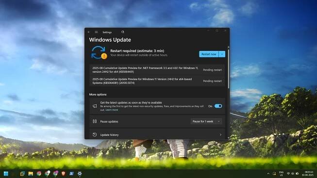 Windows 11 KB5064081 24H2 adds taskbar clock, direct download links for.msu offline installer