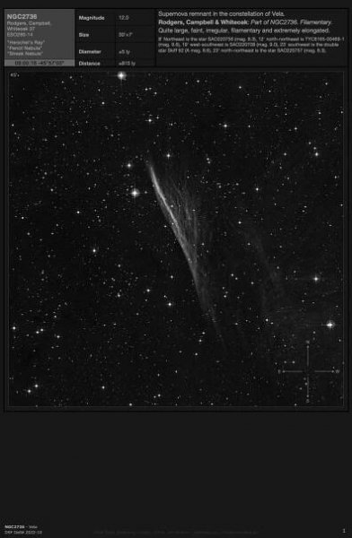 Supernova remnant NGC2736 - 