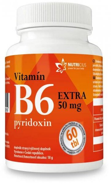 NUTRICIUS Vitamín B6 extra 50 mg pyridoxin 60 tablet