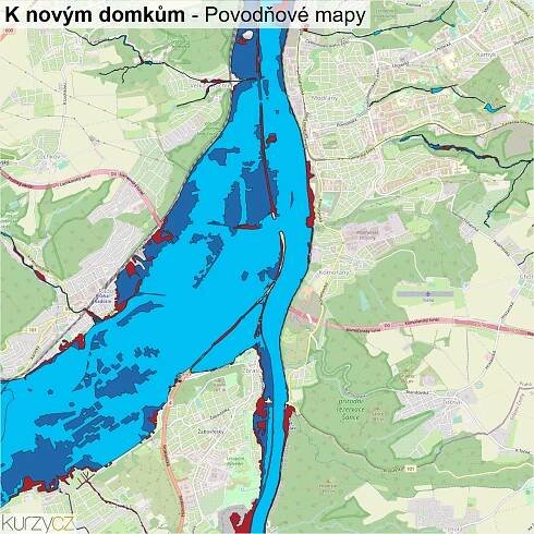 K novým domkům - mapy | Kurzy.cz