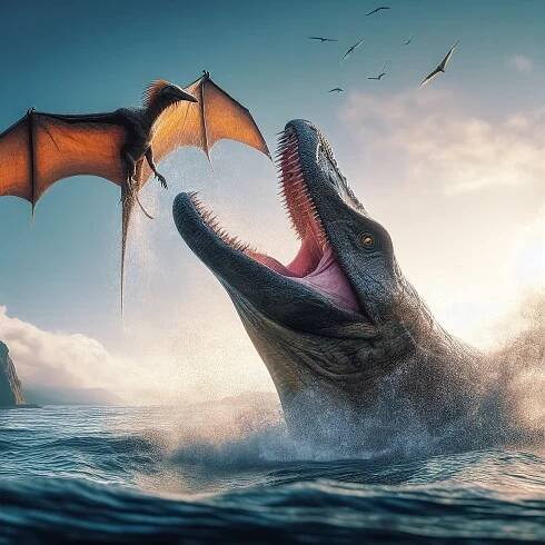 Ai Generované, Ptakoještěr, Plesiosaur