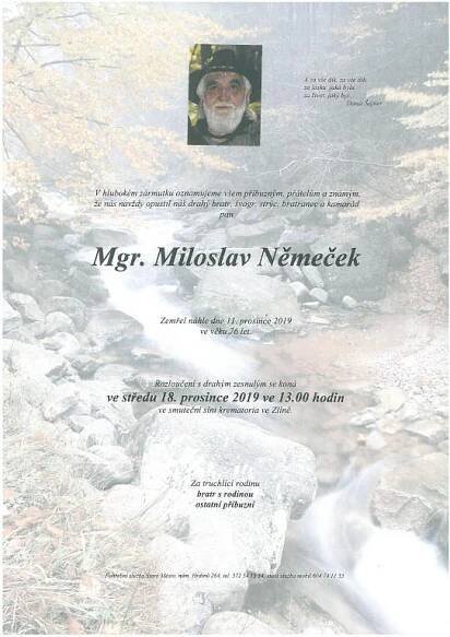 Smuteční oznámení - Oficiální stránky obce Nedachlebice