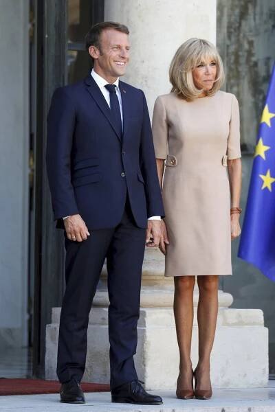 Francouzský prezident Emmanuel Macron s manželkou Brigitte.