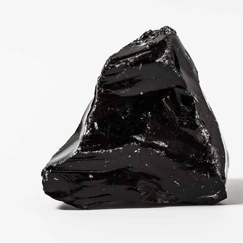 Raw Black Obsidian
