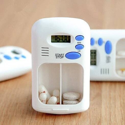 Dávkovač léků s alarmem | elektronický pořadač na léky s budíkem - Kupradost