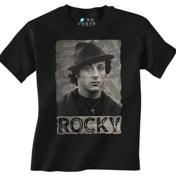 Dětské tričko Rocky Balboa (Od 3 do 13 let) (Barva: Černá)