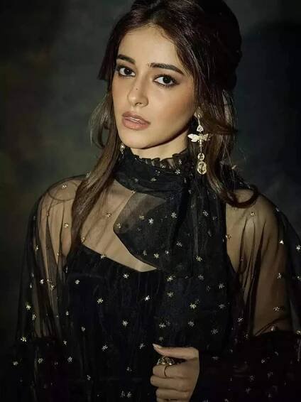 Ananya Panday brings style statement to remember in chic black net cape dress