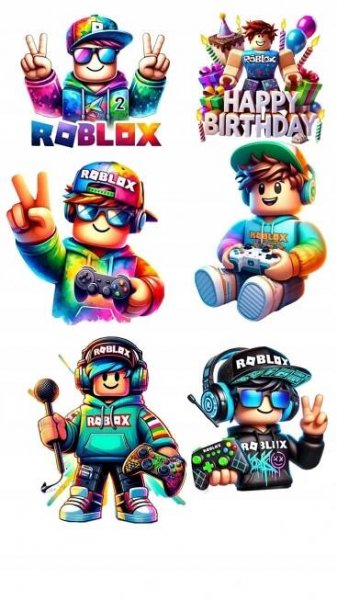 VÝTISK Oplatek na dort ROBLOX HRA MAN FACE + POSTAVY JMÉNO 87