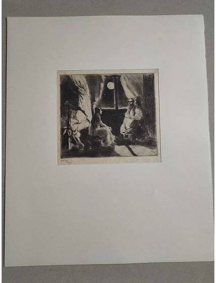 Adolf Alex Jelínek (1890 - 1957) - List z cyklu Evžen Oněgin - lept cca 1930, grafika, nesignováno - Antikvariát Valentinská