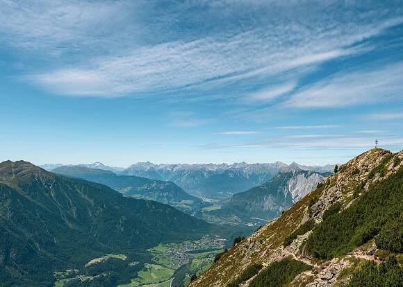 Aussicht auf das Ötztal vom Rosskopf in Sautens