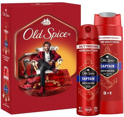 Old Spice Dár.sada M 250ml SG+150ml Spray Captain (6/krt)