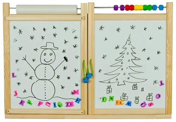 Aga4Kids Dětská nástěnná magnetická tabule 148 x 52 x 5,5 cm přírodní od 701 Kč