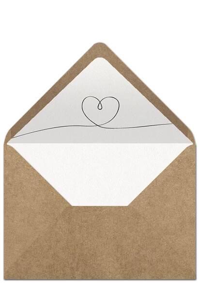 Svatební obálka v setu Craft minimal