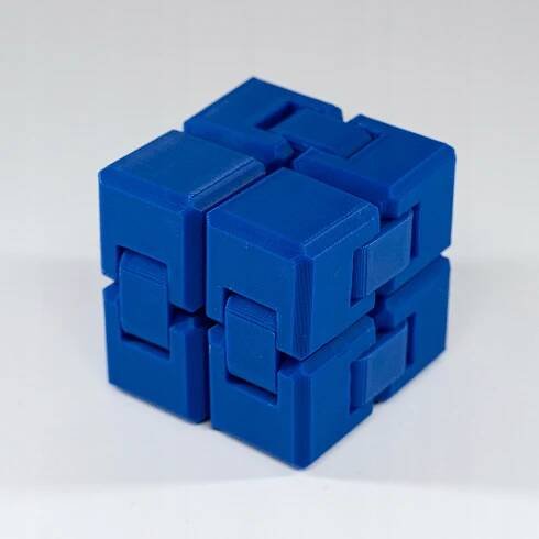 Antistresová kostka Infinity Cube – 3D tisk Fidget Toy MODRÁ - Allegro