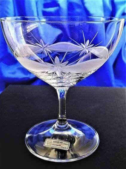 LsG-Crystal Skleničky broušené na šampus koktejl zmrzlinová miska Kanta FR-2932 340ml 6 Ks.