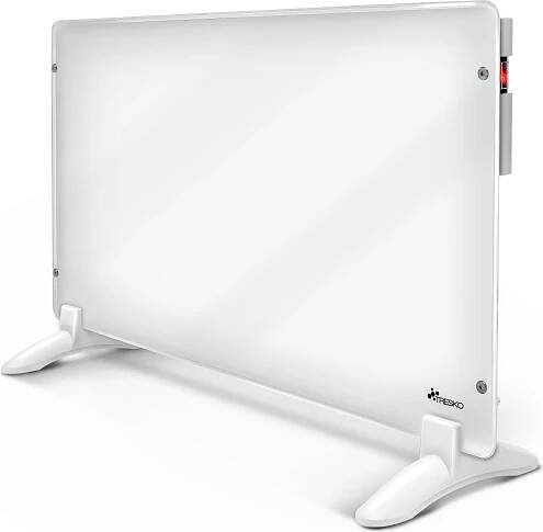 Infrazářič TRESKO® 600 W Elektrické nástěnné topné těleso Skleněný konvektorový
