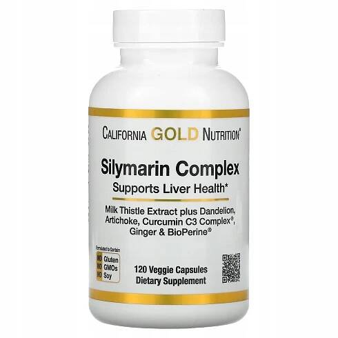 California Gold Nutrition Silymarin Complex | Silymarinový komplex 120 kapslí.