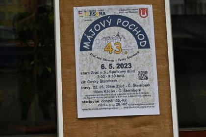 Májový pochod nabídl čtyři trasy ze Zruče nad Sázavou do Českého Šternberka
