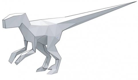 Raptor 3D papírové řemeslo | Vystřihovánky pro děti k vytisknutí zdarma
